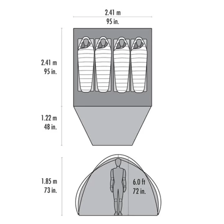MSR Habitude 4 Family And Group Camping Tent - Image 2